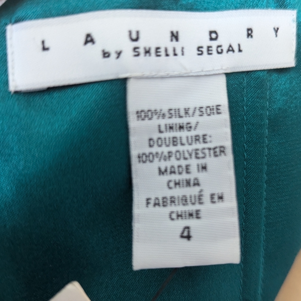 Silk Teal Halter Dress - Picture 6 of 7